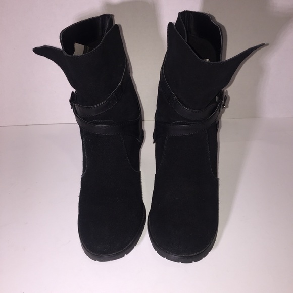 Restricted Black Suede Motorcycle Boots - Picture 4 of 8
